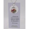 Amulette porte-bonheur - Rose et sauge | Madame Framboise