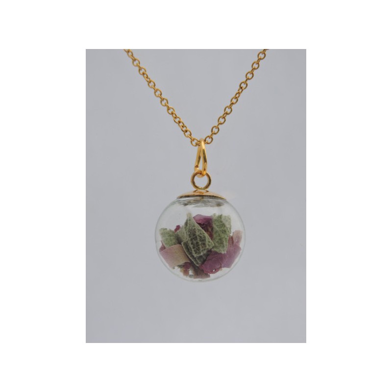 Golden amulet - Rose and sage | Madame Framboise