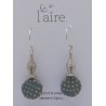 Boucles d'oreilles en papier bleu gris - 01 | Madame Framboise