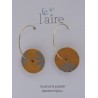 Boucles d'oreilles en papier ocre - 01 | Madame Framboise
