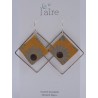Boucles d'oreilles en papier ocre - 02 | Madame Framboise