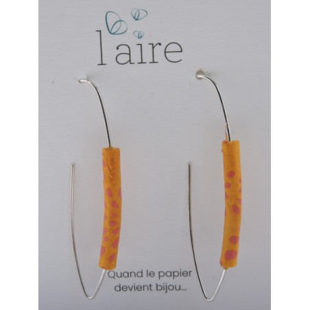 Boucles d'oreilles en papier orange - 02 | Madame Framboise Boucles d'oreilles en papier orange - 02 | Madame Framboise