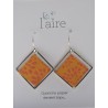 Boucles d'oreilles en papier orange - 03 | Madame Framboise
