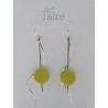 Boucles d'oreilles en papier vert citron - 05 | Madame Framboise