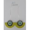 Boucles d'oreilles en papier vert citron - 06 | Madame Framboise