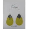 Boucles d'oreilles en papier vert citron - 07 | Madame Framboise