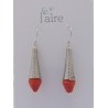 Boucles d'oreilles en papier orange sanguine - 01 | Madame Framboise