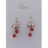 Boucles d'oreilles en papier orange sanguine - 02 | Madame Framboise