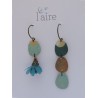 Boucles d'oreilles en papier bleu turquoise - 02 | Madame Framboise