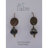 Boucles d'oreilles en papier noir - 01 | Madame Framboise