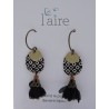 Boucles d'oreilles en papier noir - 02 | Madame Framboise