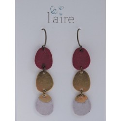 Boucles d'oreilles en papier mauve - 01 | Madame Framboise