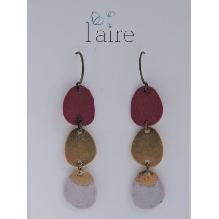 Boucles d'oreilles en papier mauve - 01 | Madame Framboise Boucles d'oreilles en papier mauve - 01 | Madame Framboise