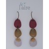 Boucles d'oreilles en papier mauve - 01 | Madame Framboise