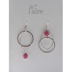 Boucles d'oreilles en papier rose - 02 | Madame Framboise