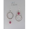 Boucles d'oreilles en papier rose - 02 | Madame Framboise