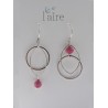 Boucles d'oreilles en papier rose - 02 | Madame Framboise