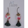 Boucles d'oreilles en papier fleuri - 01 | Madame Framboise