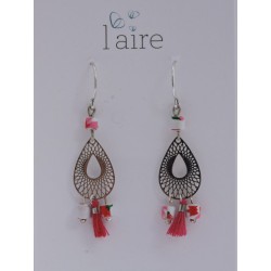 Boucles d'oreilles en papier fleuri - 02 | Madame Framboise