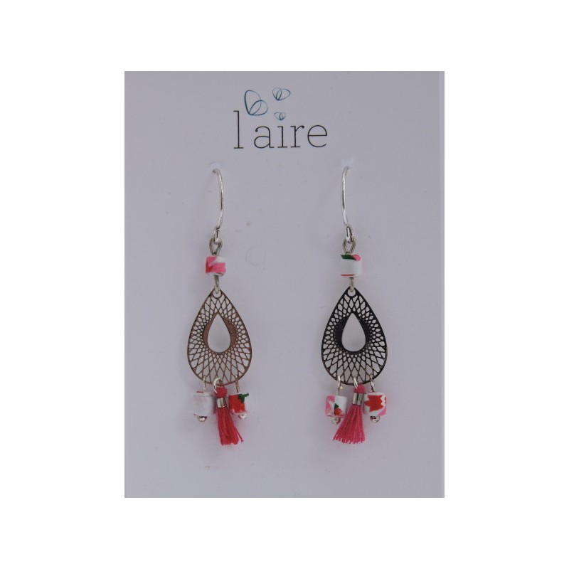 Boucles d'oreilles en papier fleuri - 02 | Madame Framboise
