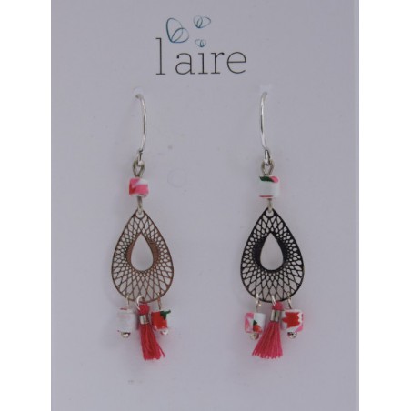 Boucles d'oreilles en papier fleuri - 02 | Madame Framboise Boucles d'oreilles en papier fleuri - 02 | Madame Framboise