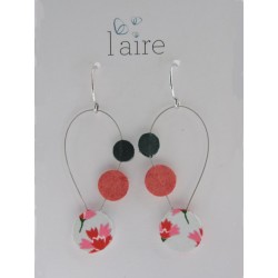 Boucles d'oreilles en papier fleuri - 03 | Madame Framboise