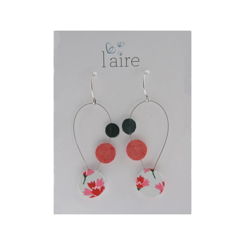 Boucles d'oreilles en papier fleuri - 03 | Madame Framboise
