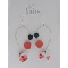 Boucles d'oreilles en papier fleuri - 03 | Madame Framboise
