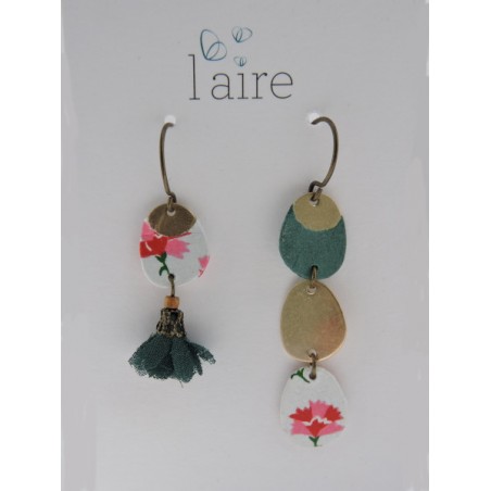 Boucles d'oreilles en papier fleuri - 04 Boucles d'oreilles en papier fleuri - 04