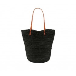 Black raffia bag - Ilana | Madame Framboise