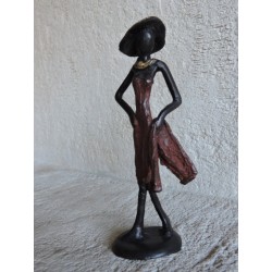 Small African statuette "The lady with a hat" | Madame Framboise