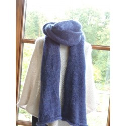 Large blue woollen scarf | Madame Framboise