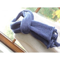 Large blue woollen scarf | Madame Framboise
