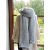 Large grey blue woollen scarf | Madame Framboise