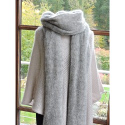 Large grey woollen scarf | Madame Framboise