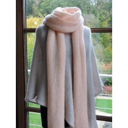 Large pink woollen scarf | Madame Framboise