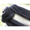 Large navy blue woollen scarf | Madame Framboise