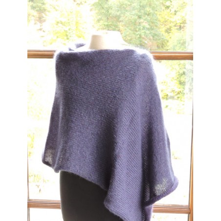 Poncho mauve en laine | Madame Framboise Poncho mauve en laine | Madame Framboise