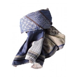 Organic mauve and beige cotton scarf - Letol | Madame Framboise