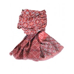 Organic red cotton scarf - Letol | Madame Framboise