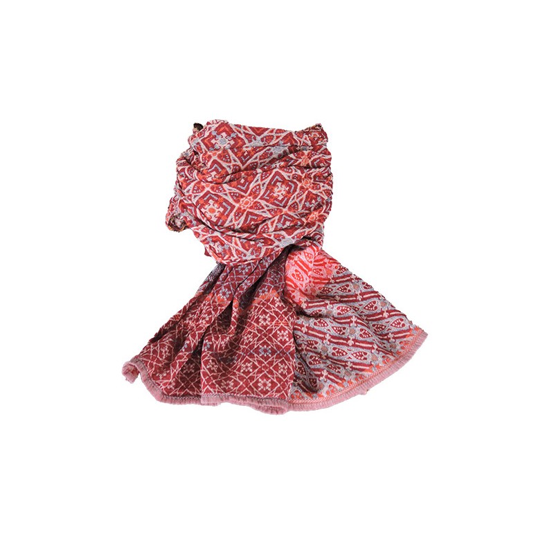Foulard en coton bio rouge - Létol | Madame Framboise