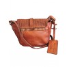 Small cognac leather satchel | Madame Framboise