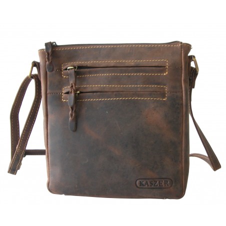 Oiled leather pouch Madame Framboise