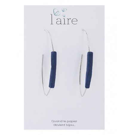 Boucles d'oreilles en papier bleu | Madame Framboise Boucles d'oreilles en papier bleu | Madame Framboise