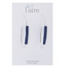 Boucles d'oreilles en papier bleu  | Madame Framboise