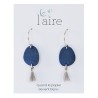 Boucles d'oreilles en papier bleu | Madame Framboise