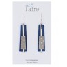 Boucles d'oreilles en papier bleu | Madame Framboise