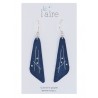 Boucles d'oreilles en papier bleu  | Madame Framboise