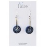 Boucles d'oreilles en papier bleu et gris - 03 | Madame Framboise