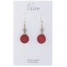 Boucles d'oreilles en papier fuchsia et gris - 01 | Madame Framboise
